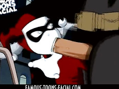 Суперзлодейка Harley Quinn вынуждена отсасывать пенис Бэтмену