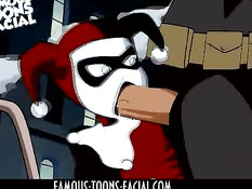 Суперзлодейка Harley Quinn вынуждена отсасывать пенис Бэтмену