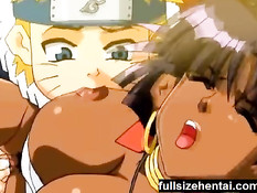 Наруто Удзумаки делает подруге куннилингус и трахает в позе раком