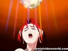 Парень в очках занимается любовью сразу с двумя хентай девками