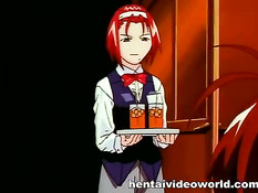 Парень в очках занимается любовью сразу с двумя хентай девками