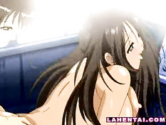 Грудастая хентай подруга занимается с парнем сексом в автомобиле