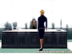 Связанным хентай девкам вставляют вибратор в пизду и хуй в анус