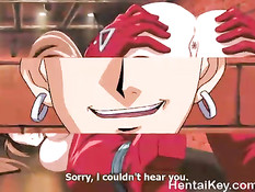 Грудастую хентай милашку связали и довели до оргазма вибратором