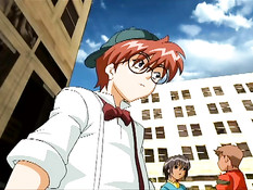 Очкарик делает куннилингус и трахает грудастую хентай мулаточку