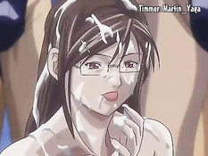 Две хентай лесбиянки насаживаются на двусторонний фаллоимитатор