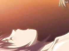 Две хентай лесбиянки насаживаются на двусторонний фаллоимитатор