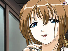 Зеленоглазая хентай девушка трахается с бойфрендом в автомобиле