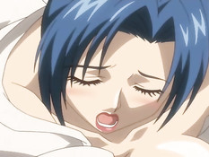 Парень ласкает большую грудь и трахает хентай девку в библиотеке