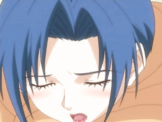 Парень ласкает большую грудь и трахает хентай девку в библиотеке