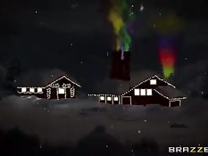 Сексуальные грудастые снегурочки ублажают одного Деда Мороза