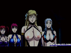 Сисястые аниме лесбиянки с бритыми кисками используют вибратор