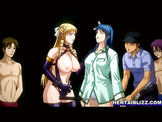 Сисястые аниме лесбиянки с бритыми кисками используют вибратор