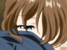 Вибратор во влагалище хентай девки заставляет её громко стонать