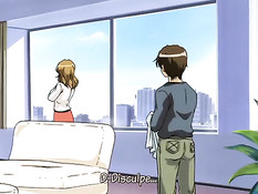 Вибратор во влагалище хентай девки заставляет её громко стонать