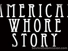 Связанную грудастую шлюху ебут вибратором и заставляют сосать