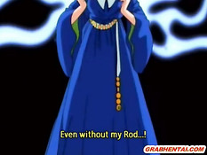 Двух милых хентай девочек трахает компания похотливых монстров