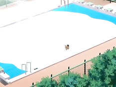 Сисястая хентай девка накинулась на возбуждённый хуй и отсосала