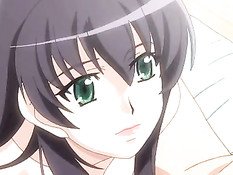 Сисястая хентай девка накинулась на возбуждённый хуй и отсосала