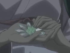 Сисястая хентай девка накинулась на возбуждённый хуй и отсосала