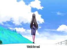 Сисястая хентай девка накинулась на возбуждённый хуй и отсосала