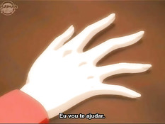 Четыре хентай девушки устроили групповую секс оргию со страпоном