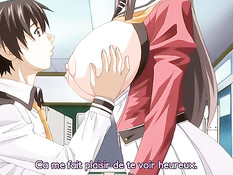 Сисястая аниме девушка трахалась с парнем в позах 69 и наездница