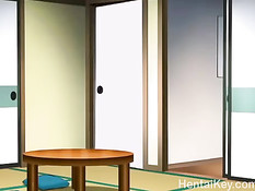 Молодой человек в ванной оттрахал хентай горничную вибратором