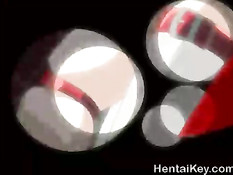 Связанной хентай девке всунули в анус фаллос и закапали воском