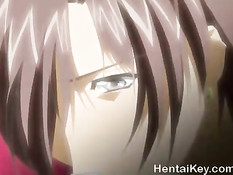 Связанной хентай девке всунули в анус фаллос и закапали воском