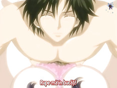 Грудастая хентай тётя толкнула племянника на кровать и отсосала