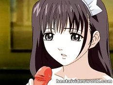 Хентай девки для секса используют двухсторонний фаллоимитатор