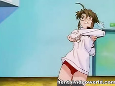 Возбуждённые аниме девки занимаются групповым сексом с парнем