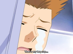 Аниме блондинка мастурбирует клитор и сжимает грудь в библиотеке