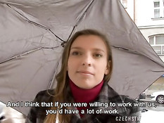 Встреченная на улице славянская девка согласилась заняться сексом