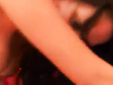 Пацан трахнул раком на кровати юную сисястую русскую брюнетку