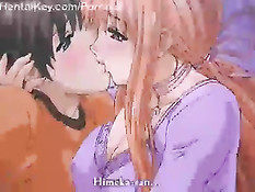 Аниме малышка облизала парня и сделала минет, а он отлизал киску