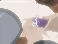 Парнишка высек связанную хентай девчонку и оттрахал вибратором