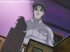 Парнишка высек связанную хентай девчонку и оттрахал вибратором