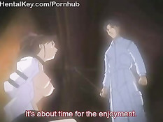 Парнишка высек связанную хентай девчонку и оттрахал вибратором