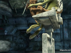 Инопланетянин в 3D клипе занимается сексом с девкой другой расы