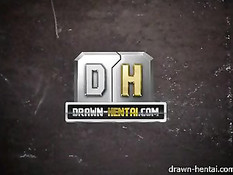 Хентай девчонка ночью делает минет и дрочит член большой грудью