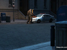 Здоровый тролль оттрахал на полицейской машине грудастую девку