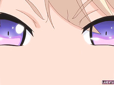 Подрочил большими сиськами аниме блондинки и насадил её на член