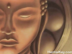 Парень оттрахал связанную хентай девку морковью и дал отсосать