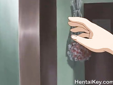 Парень оттрахал связанную хентай девку морковью и дал отсосать