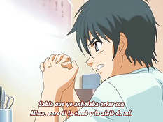 После горячих поцелуев хентай девушка трахается с парнем раком