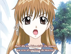 После горячих поцелуев хентай девушка трахается с парнем раком