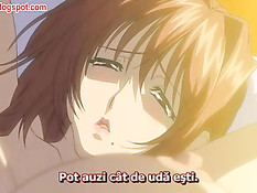 Паренёк ласкает большие сиськи аниме девушки и лижет в позе 69