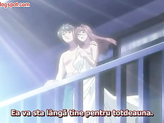 Паренёк ласкает большие сиськи аниме девушки и лижет в позе 69